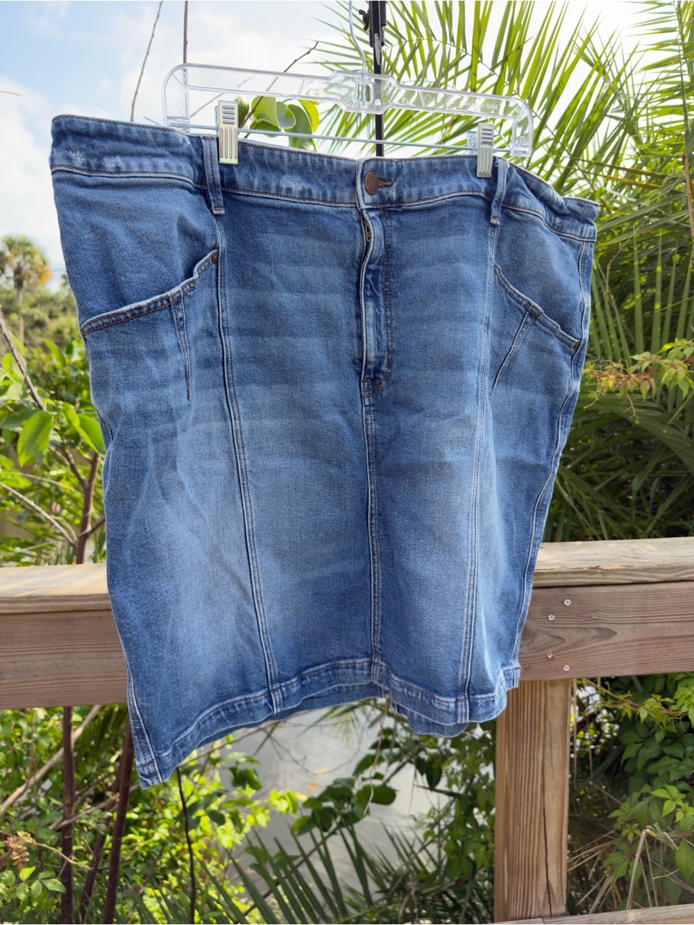 Lane Bryant Blue Denim Jeans Skirt